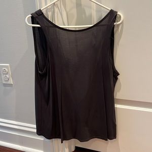 Black open back tank